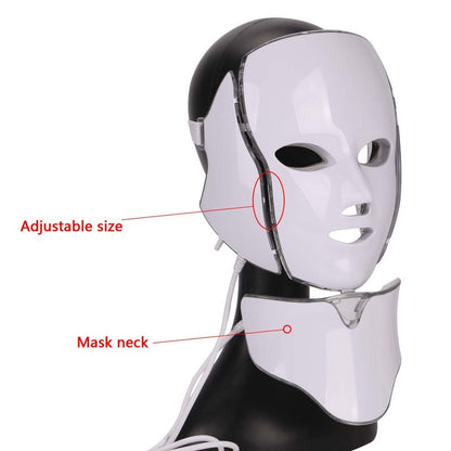 Led Face Neck Mask 7 Color Lights