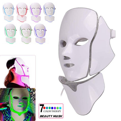 Led Face Neck Mask 7 Color Lights